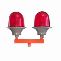 Сдвоенный 2х заградительный огонь малой интенсивности 2xЗОМ LED ИШБП 676 631.004 ТУ> 10кд, тип «А», 220V AC, IP57. Красное стекло