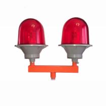 Сдвоенный заградительный огонь малой интенсивности 2xЗОМ 102 LED> 32кд, тип «B», 220V AC, IP57. Красное стекло